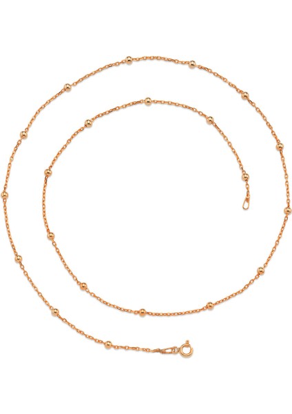 60 cm Rose Pembe Renk Toplu Gümüş Kolye Zincir wsn229p fırsatları