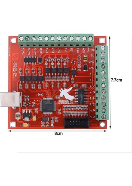 4 Eksen Cnc USB Mach3 Kontrol Kartı Red