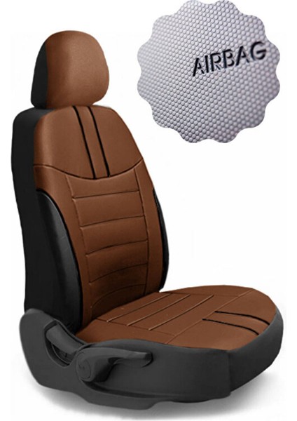 Wolkswagen Jetta Tridline Sedan 2012-2020 Aracınıza Uyumlu Koltuk Kılıfı Luxe Deri Taba