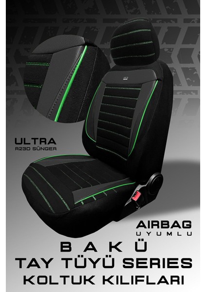 Seat Leon Fr Hatchback 2011 Aracınıza Uyumlu Koltuk Kılıfı Tay Tüyü Siyah Sarı fiyatları