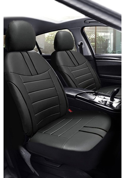 Bmw 3 Serisi E90 Sedan 2005-2012 Aracınıza Uyumlu Koltuk Kılıfı Luxe Deri Siyah