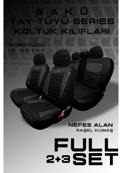 Opel Astra J Kasa Boş Paket / Hatchback-Sedan 2011-2015 Aracınıza Uyumlu Koltuk Kılıfı Tay Tüyü