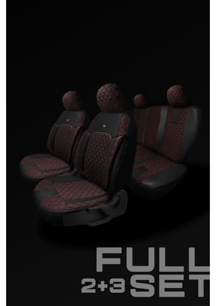 Efes Konfor Serisi Baklava Desenli Kumaş Deri Detay Koltuk Kılıfı Takımı 5 Tek Koltuk modelleri