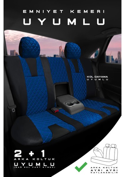 Ford Custom 6+1 Vip 2012 Aracınıza Uyumlu Ticari Mavi Efes Konfor Serisi