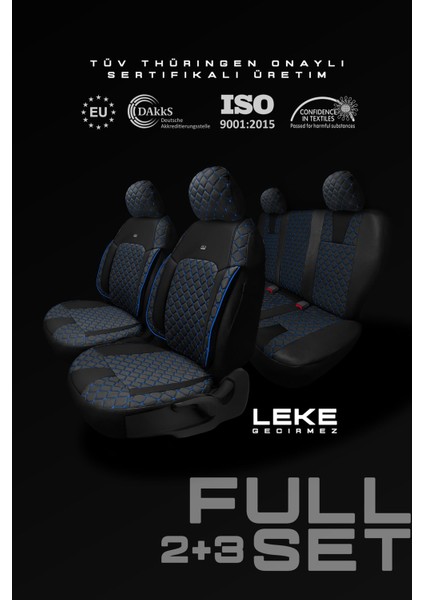 Ford C-Max Hachback 2011 Aracınızla Uyumlu 5 Tek Koltuk Kılıfı Efes Jakar Deri Siyah Mavi fırsatları