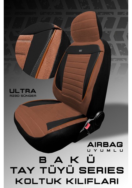 Hyundai I-30 Hachback 2008 -2011 Aracınıza Uyumlu Koltuk Kılıfı Tay Tüyü Taba