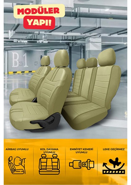 Wolkswagen Jetta Conforline - Hidline Sedan 2012-2020 Aracınıza Uyumlu Koltuk Kılıfı Luxe Serisi
