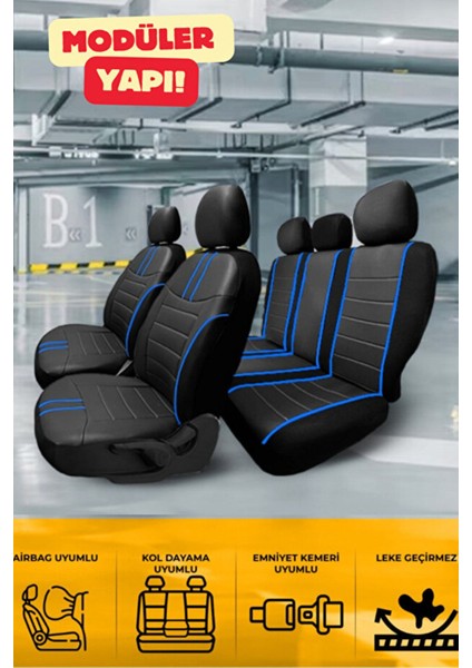 Wolkswagen Jetta Conforline - Hidline Sedan 2012-2020 Aracınıza Uyumlu Koltuk Kılıfı Luxe Serisi