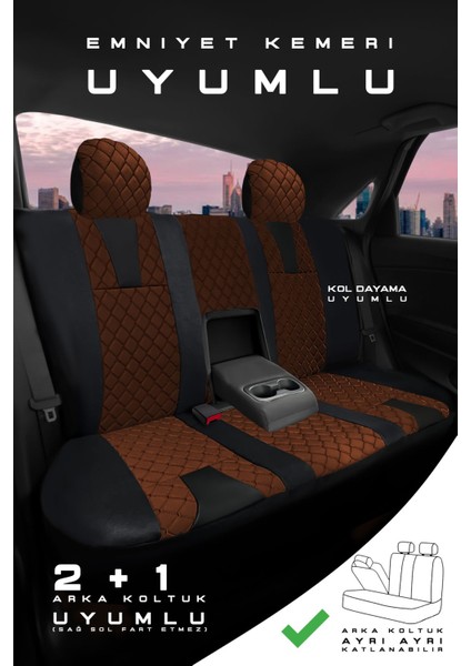 Wolkswagen Jetta Conforline - Hidline Sedan 2012-2020 Aracınıza Uyumlu Koltuk Kılıfı Luxe Serisi