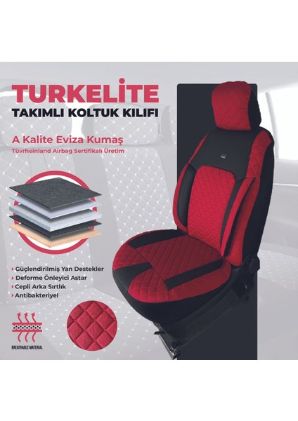 Efes Konfor Serisi Baklava Desenli Kumaş Deri Detay Koltuk Kılıfı Takımı Oturak 2 1 Sırt Dayama 2 1 indirimleri