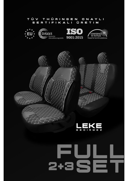 Mitsubishi Lancer Sedan / Köpek Baliği Modeli 2008-2013 Aracınıza Uyumlu Koltuk Kılıfı Luxe Serisi