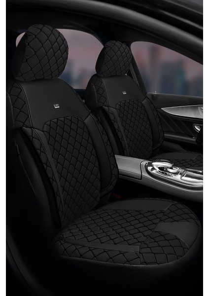 Citroen C-Elysée Alure -Active Sedan 2012-2017 Aracınıza Uyumlu Koltuk Kılıfı Jakar Deri Siyah