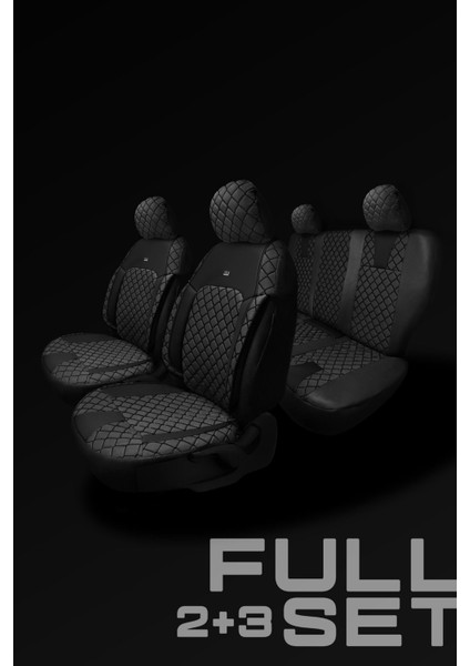 Efes Konfor Serisi Baklava Desenli Kumaş Deri Detay Koltuk Kılıfı Takımı Oturak 2 1 Sırt Dayama 2 1 modelleri