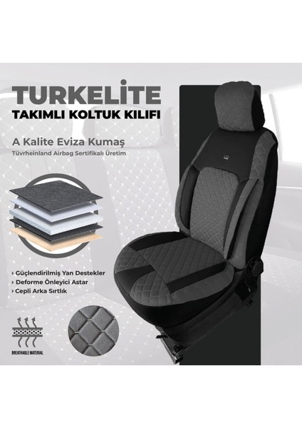 Efes Konfor Serisi Baklava Desenli Kumaş Deri Detay Koltuk Kılıfı Takımı Oturak 2 1 Sırt Dayama 2 1 indirimleri