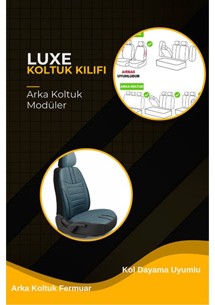 Wolkswagen Jetta Conforline - Hidline Sedan 2012-2020 Aracınıza Uyumlu Koltuk Kılıfı Luxe Serisi