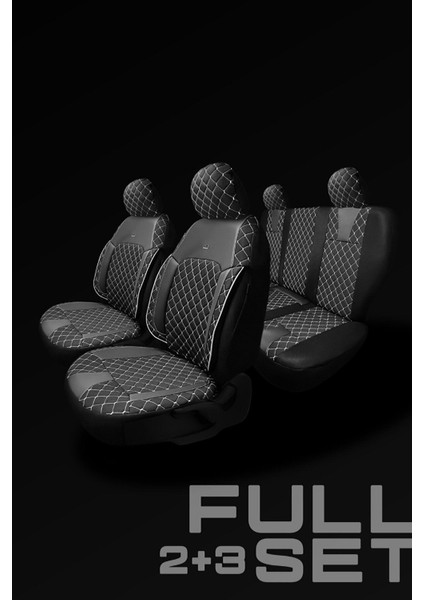 Efes Konfor Serisi Baklava Desenli Kumaş Deri Detay Koltuk Kılıfı Takımı 5 Tek Koltuk fırsatları