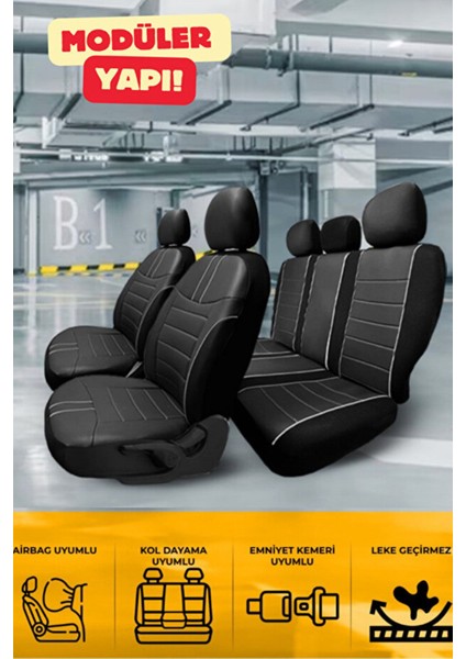 Wolkswagen Golf - 7 Conforline-Hidline Hatchback 2013-2020 Aracınıza Uyumlu Koltuk Kılıfı Luxe