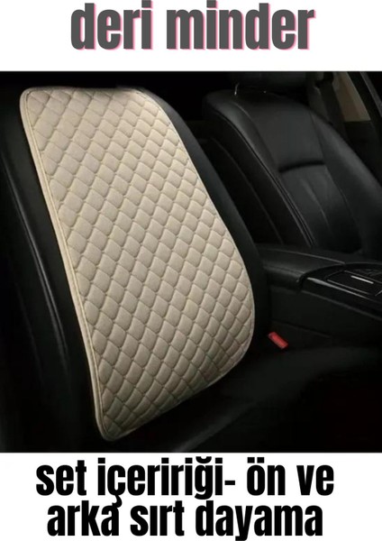 Deri Cepli Oturak Kapitonesırt Dayamalı 7 Parça Minder Bej fırsatları