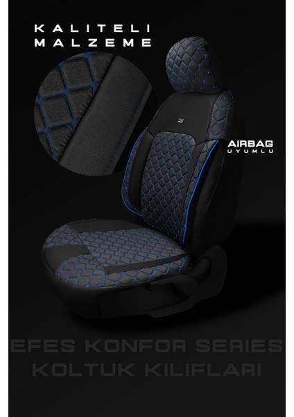 Seat Altea Mpv 2005-2012 Aracınıza Uyumlu Ticari Siyah Mavi Efes Konfor Serisi
