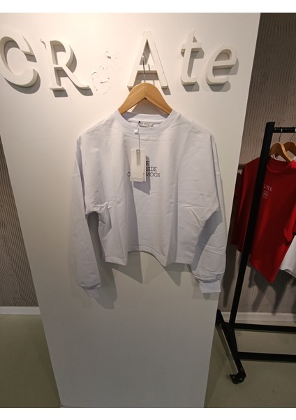 BRV-014 Beyaz Kadın Sweatshirt