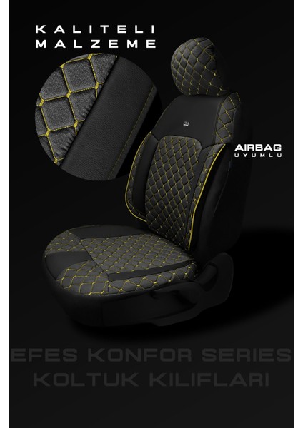 Hyundai Matrix Hachback 2005-2010 Aracınıza Uyumlu Ticari Siyah Sarı Efes Konfor Serisi