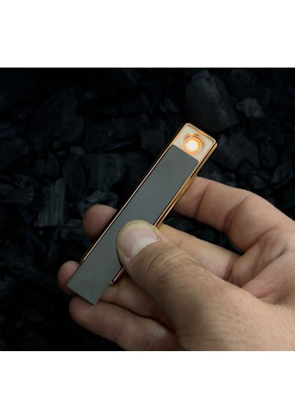 USB Şarjlı Kızaklı Çakmak -Şarj Edilebilir Rezistanslı Sevgililer Günü Hediyelik Çakmak - USB Çakmak