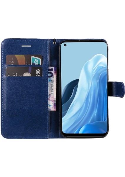 Kart Yuvası Yüksek Kaliteli Deri Iş ile Oppo F21 Pro Için Flip Case (Yurt Dışından)