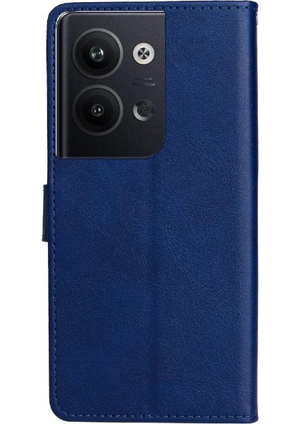 Kart Yuvası Klasik Düz Renk Yüksek Telefon ile Oppo Oppo 9 5g Için Flip Case (Yurt Dışından)