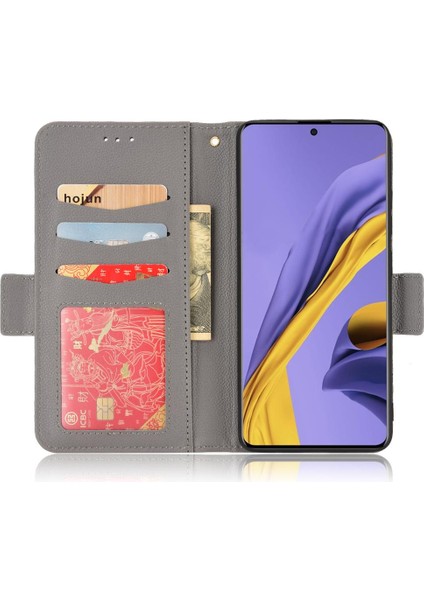 Samsung Galaxy A51 5g Için Kılıf Yan Toka Kart Yuvaları Tutucu Manyetik Pu (Yurt Dışından)