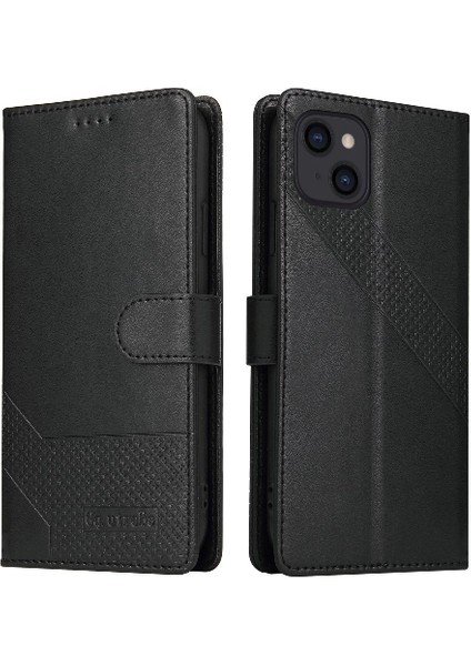 Iphone 14 Için Flip Case Artı Premium Deri Iki Kart Yuvaları Kickstand (Yurt Dışından)