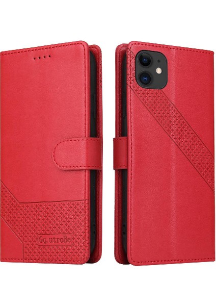 Iphone 11 Için Flip Case Üç Kart Yuvaları Kickstand Premium Deri (Yurt Dışından)
