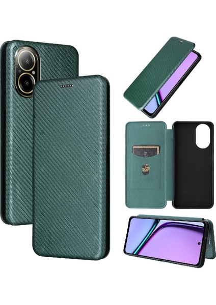 Realme C67 4g Deri Folio Flip Case Için Kılıf Kart ile Tam Koruma (Yurt Dışından) fırsatları