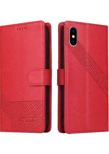 Iphone x Üç Kart Yuvaları Premium Deri Kickstand Için Flip Case (Yurt Dışından)