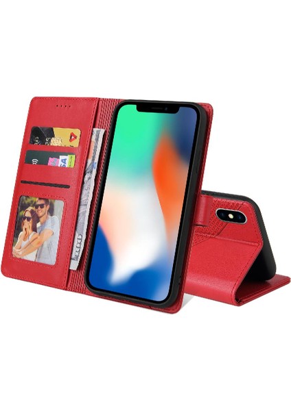 Iphone x Üç Kart Yuvaları Premium Deri Kickstand Için Flip Case (Yurt Dışından) indirimleri