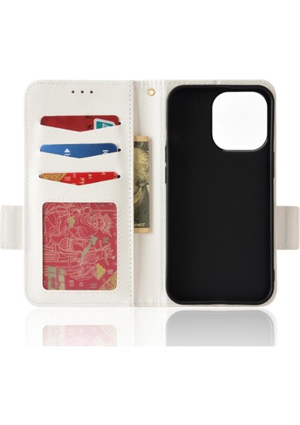 Iphone 15 Için Kılıf Pro Max Cüzdan Pu Deri Kart Yuvaları Tutucu Manyetik (Yurt Dışından)