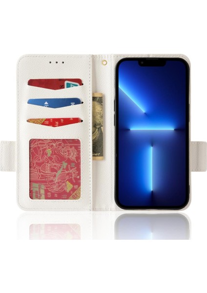 Iphone 15 Için Kılıf Pro Max Cüzdan Pu Deri Kart Yuvaları Tutucu Manyetik (Yurt Dışından)