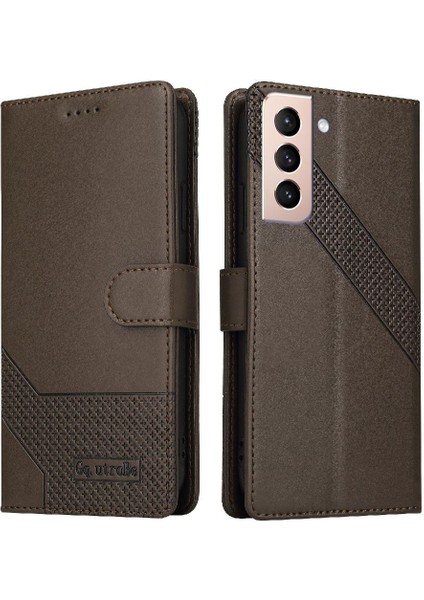 Samsung Galaxy S21 Artı Kickstand Premium Deri Üç Için Flip Case (Yurt Dışından)