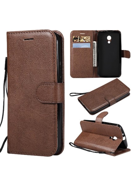 Kart Yuvası Klasik Düz Renk Iş ile Motorola Moto G2 Için Flip Case (Yurt Dışından)