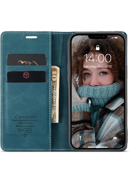 Iphone 13 Için Flip Case Kart Yuvası Kickstand Manyetik Kapatma Vintage (Yurt Dışından) indirimleri
