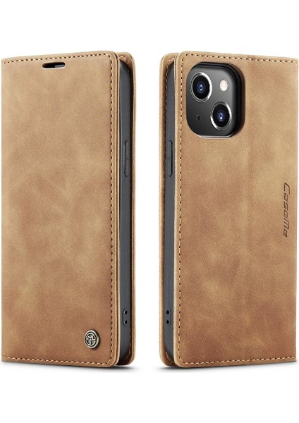 Iphone 14 Için Flip Case Artı Durumda Kart Yuvası Kickstand Manyetik Kapatma Pu (Yurt Dışından)