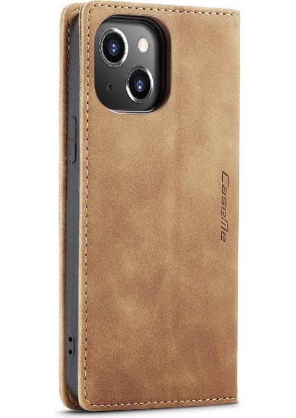 Iphone 14 Için Flip Case Artı Durumda Kart Yuvası Kickstand Manyetik Kapatma Pu (Yurt Dışından)