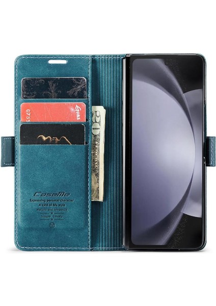 Mays Boutique Samsung Galaxy Z Için Flip Case Fold 5 5g Flip Folio Kitap Manyetik Kapatma (Yurt Dışından)