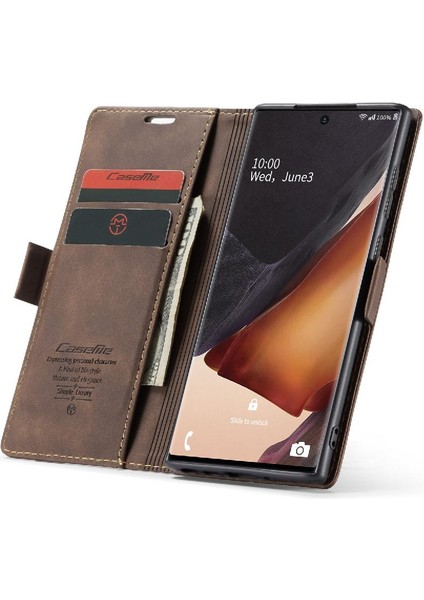 Samsung Galaxy NOTE20 Flip Folio Kitap Kılıf Için Flip Case Kart Yuvası Kapatma (Yurt Dışından)