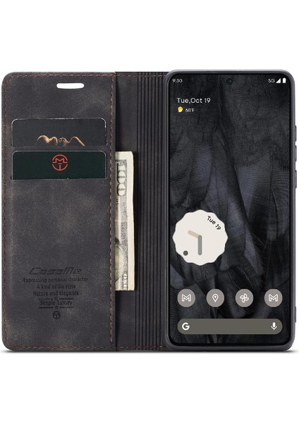 Google Piksel 8 Pro Kılıf Için Flip Case Kart Yuvası Kickstand Flip Folio Kitap (Yurt Dışından)