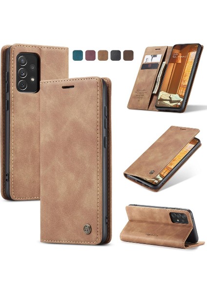 Mays Boutique Samsung Galaxy A73 5g Için Flip Case Vintage Pu Deri Cüzdan Manyetik (Yurt Dışından)