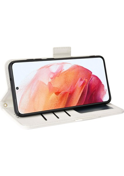 Samsung Galaxy S21 Pu Deri Yan Toka Cüzdan Kart Yuvaları Için Kılıf (Yurt Dışından) modelleri