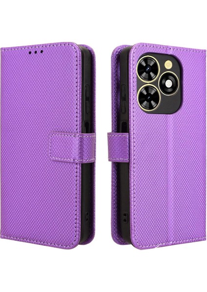 Tecno Spark Için Kılıf Gitmek 2024 Kickstand Kapak Kart Tutucu Manyetik Cüzdan (Yurt Dışından)