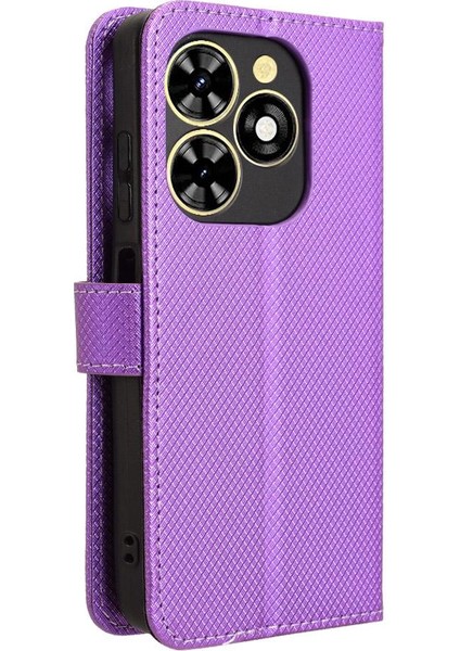 Tecno Spark Için Kılıf Gitmek 2024 Kickstand Kapak Kart Tutucu Manyetik Cüzdan (Yurt Dışından)