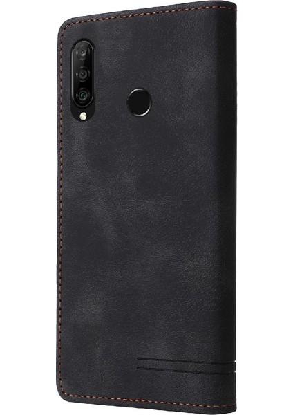 Huawei P30 Lite Için Flip Case Cüzdan Kılıf Darbeye Basit Flip (Yurt Dışından)