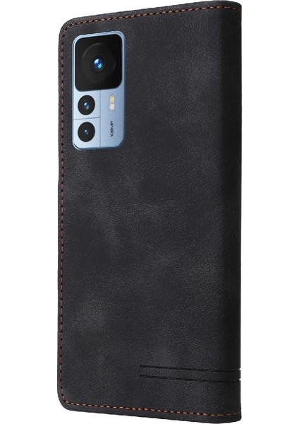 Xiaomi 12T Için Flip Case Cüzdan Kılıf Darbeye Kapak Kapak Basit (Yurt Dışından) modelleri
